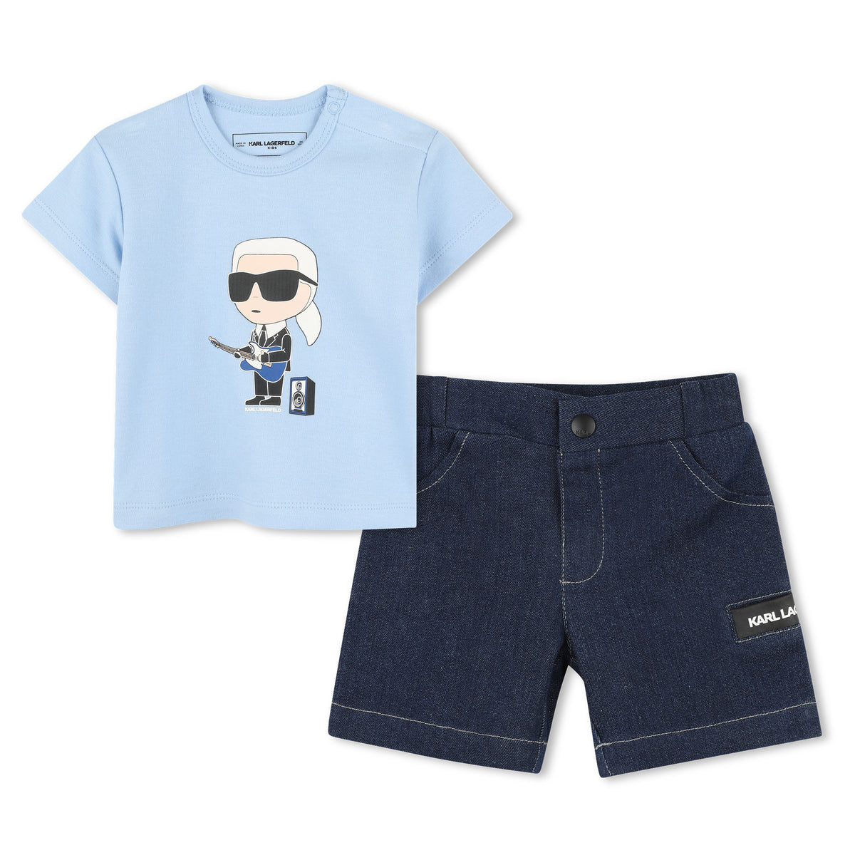 Karl Lagerfeld * Sets/Outfits Ikonic Tshirt & Shorts Blue