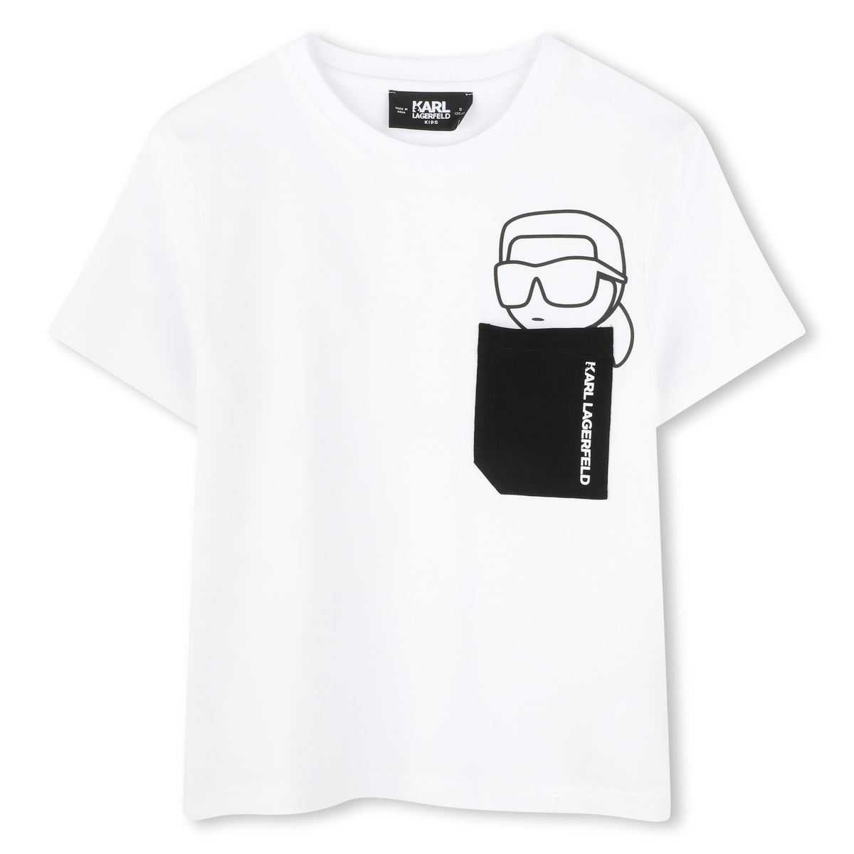 Karl Lagerfeld Tshirt Pocket Logo White