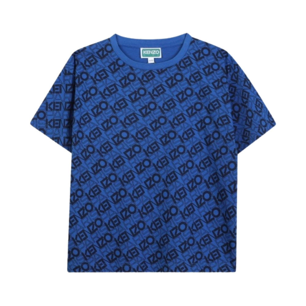 Kenzo Tshirt Monogram Blue
