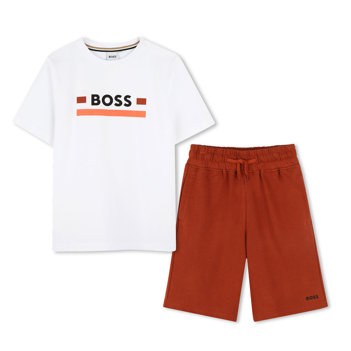 Boss Sets Shirt And Shorts Casual Brown
