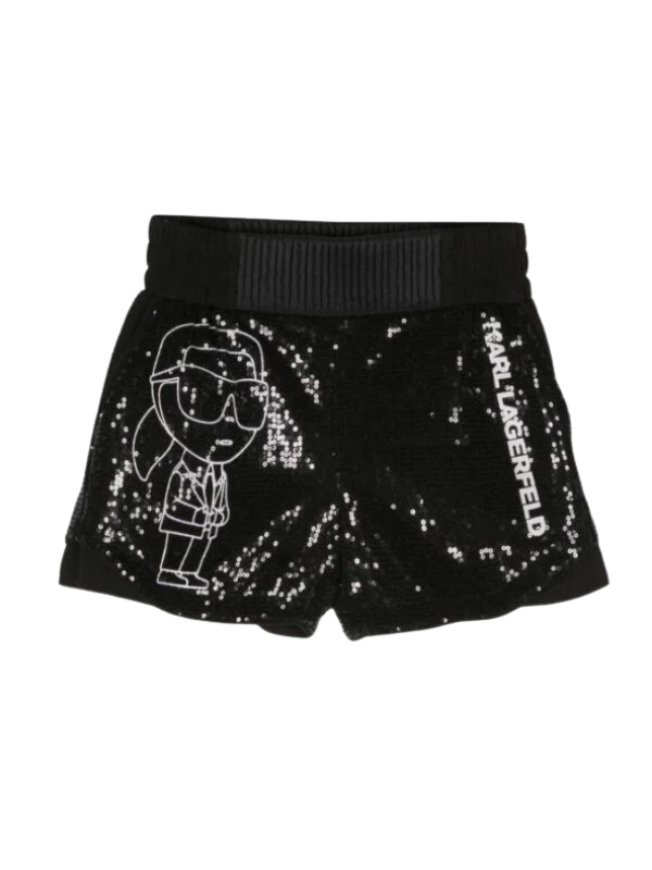 Karl Lagerfeld Shorts Sequined Black