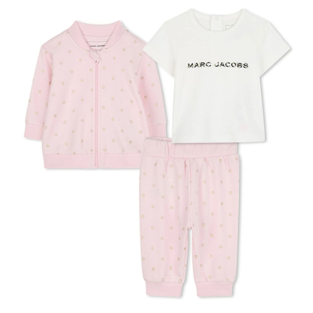 Marc Jacobs Set T-Shirt And Trackset All Over Flower Pink