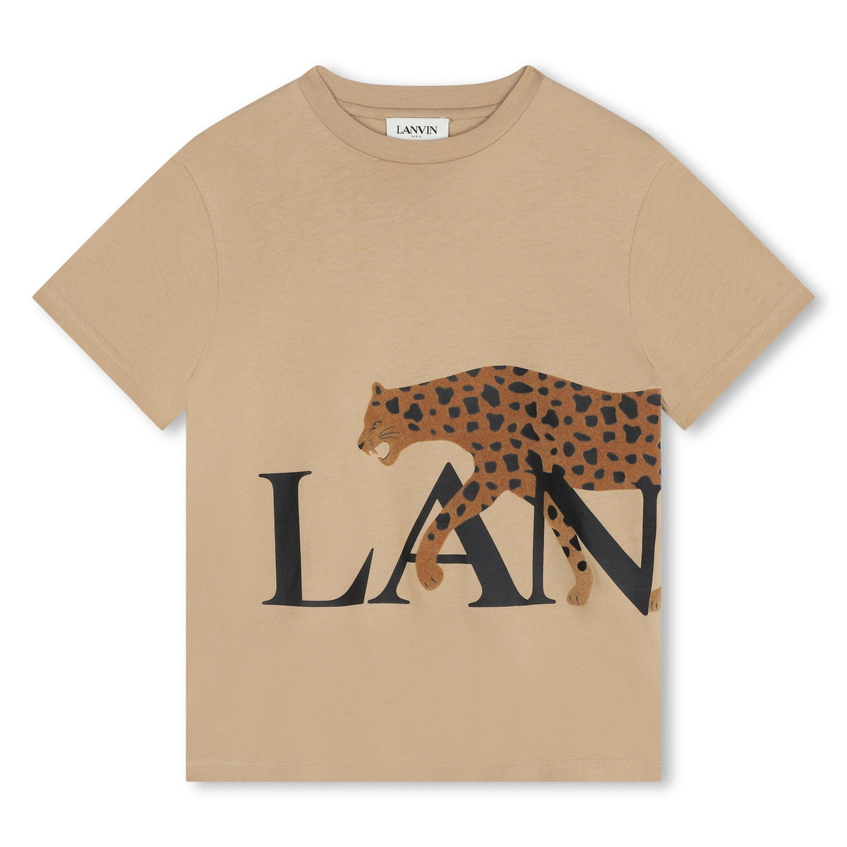 Lanvin Tshirt Leopard Logo Stone