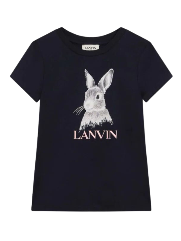 Lanvin Tshirt Rabbit Navy Blue