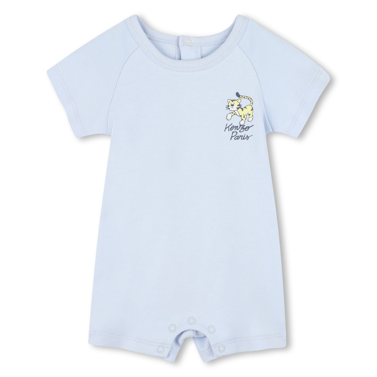 Kenzo Short Sleeve Romper Sunflower Logo Blue