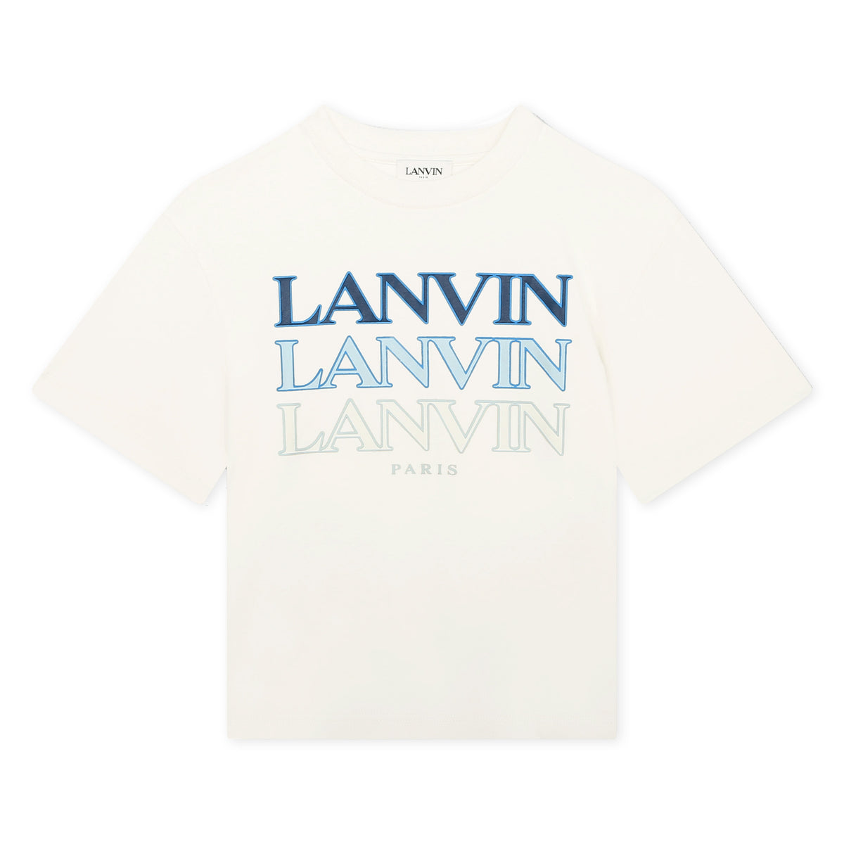 Lanvin Tshirt Triple Logo Cream