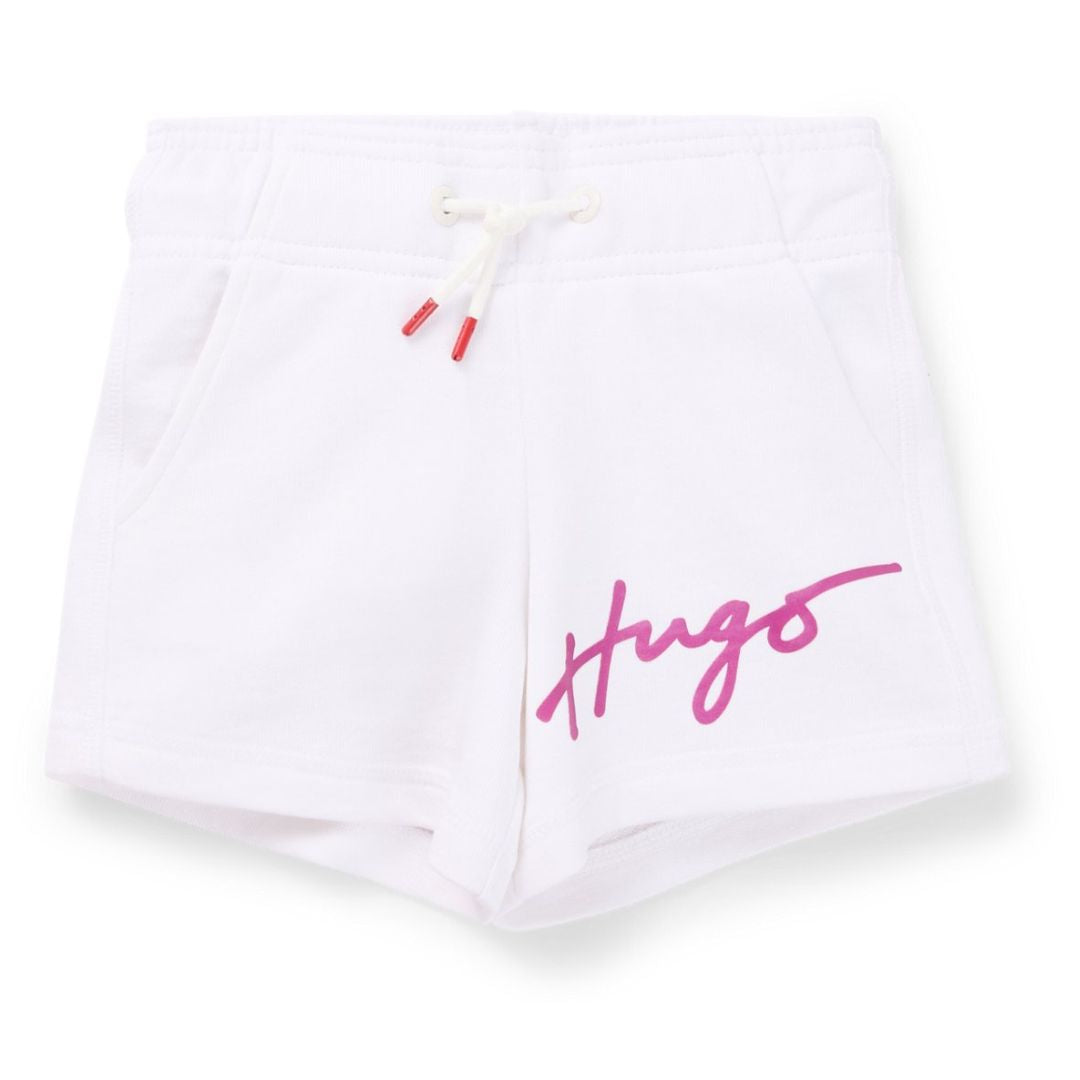 Hugo Shorts Purple Logo White
