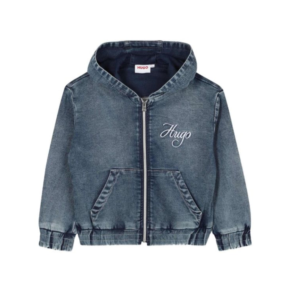Hugo Jacket Logo Denim Blue