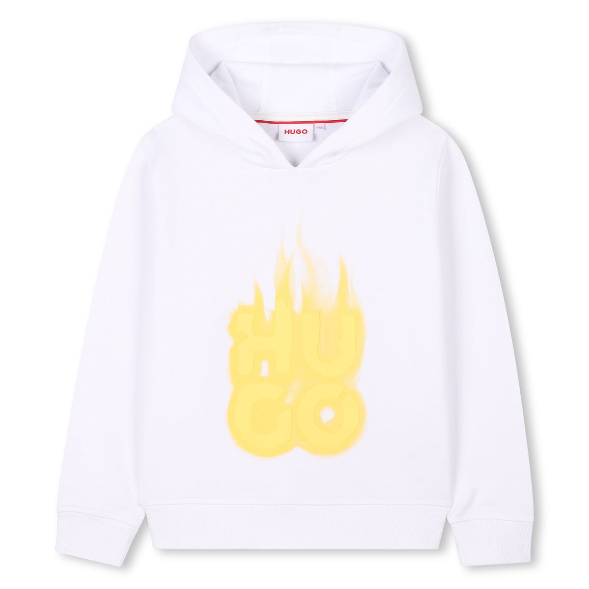 Hugo Sweaters Fire Logo White Yellow
