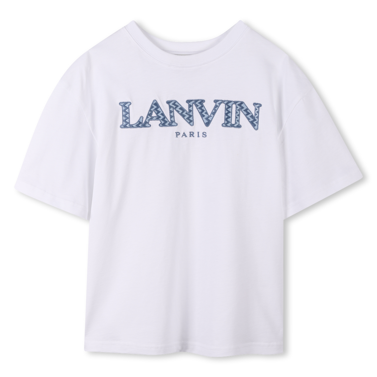 Lanvin Tshirt Blue Logo White