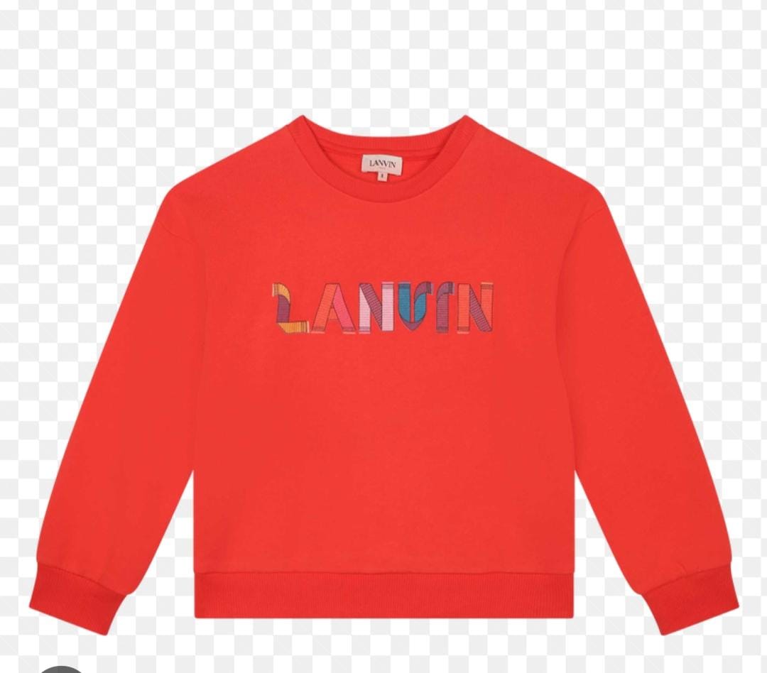 Lanvin Sweater Multicolour Logo Red