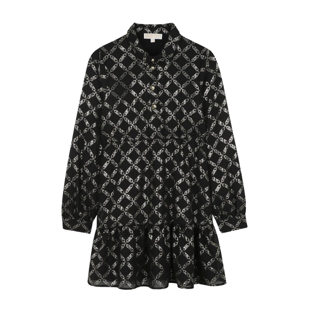 Michael Kors Dress Allover Print Black-Yellow