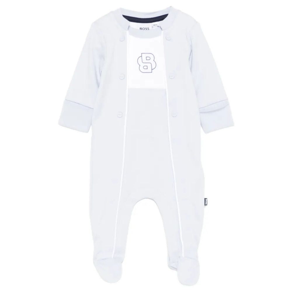 Boss Romper Logo Light Blue