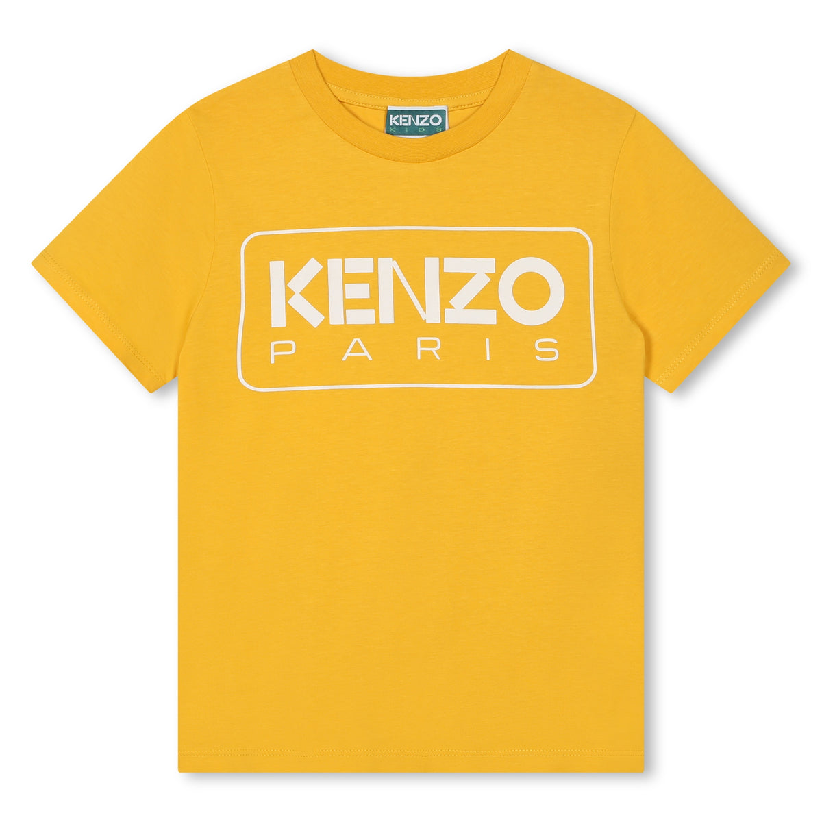 Kenzo Tshirt Block Logo Wicker Gold