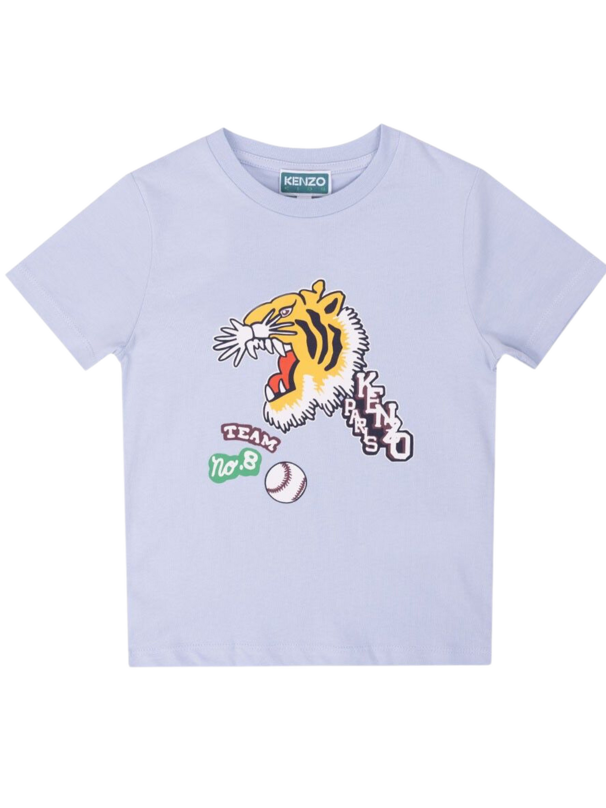 Kenzo Tshirt Tiger Logo Pale Blue