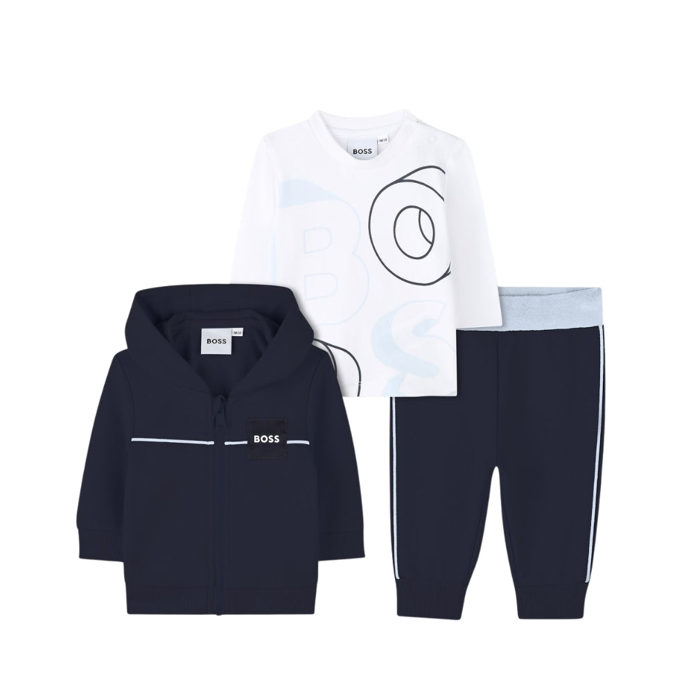 Boss Trousers+Cardigan+T.Shirt Pale Blue