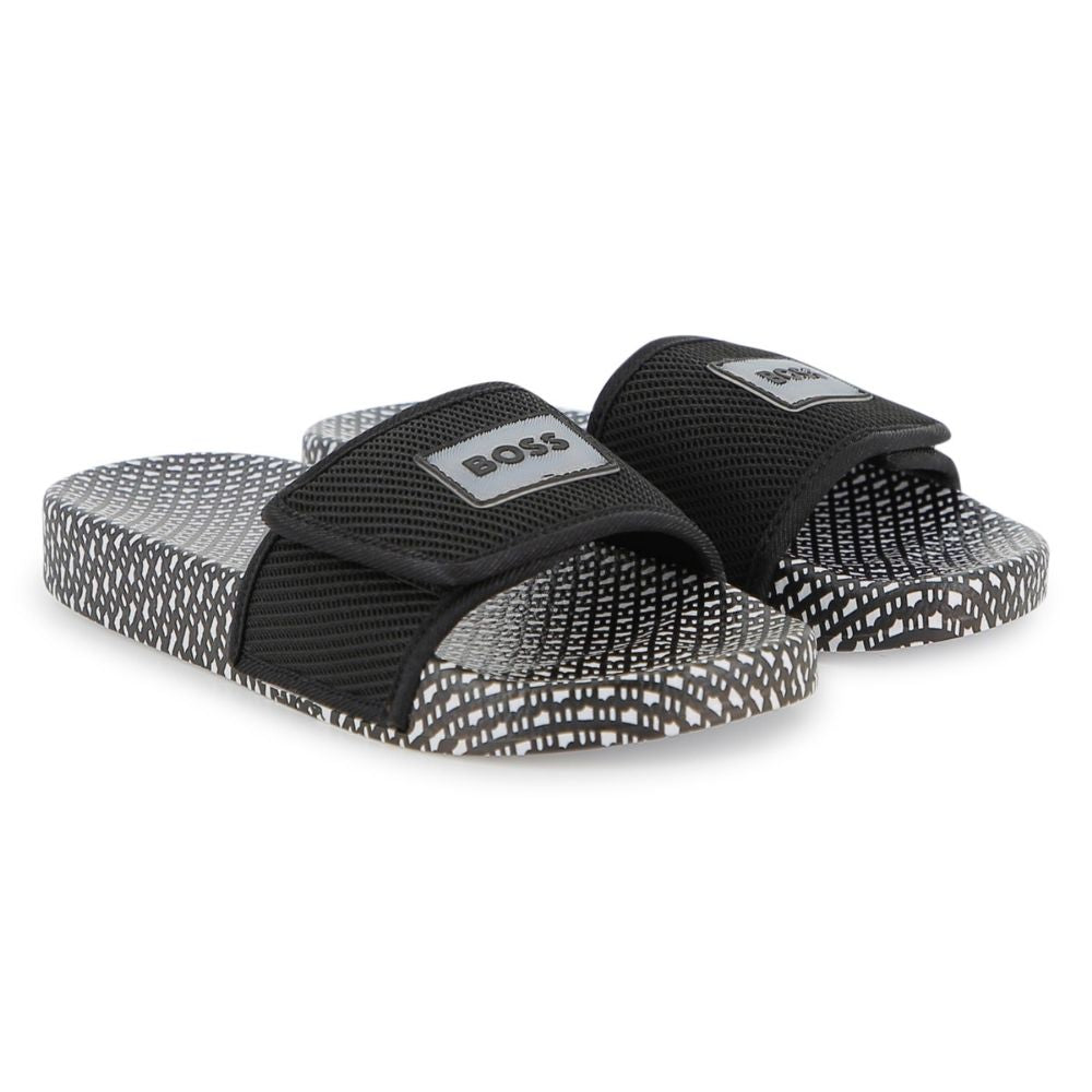 Boss Slides All Over Print Logo Black