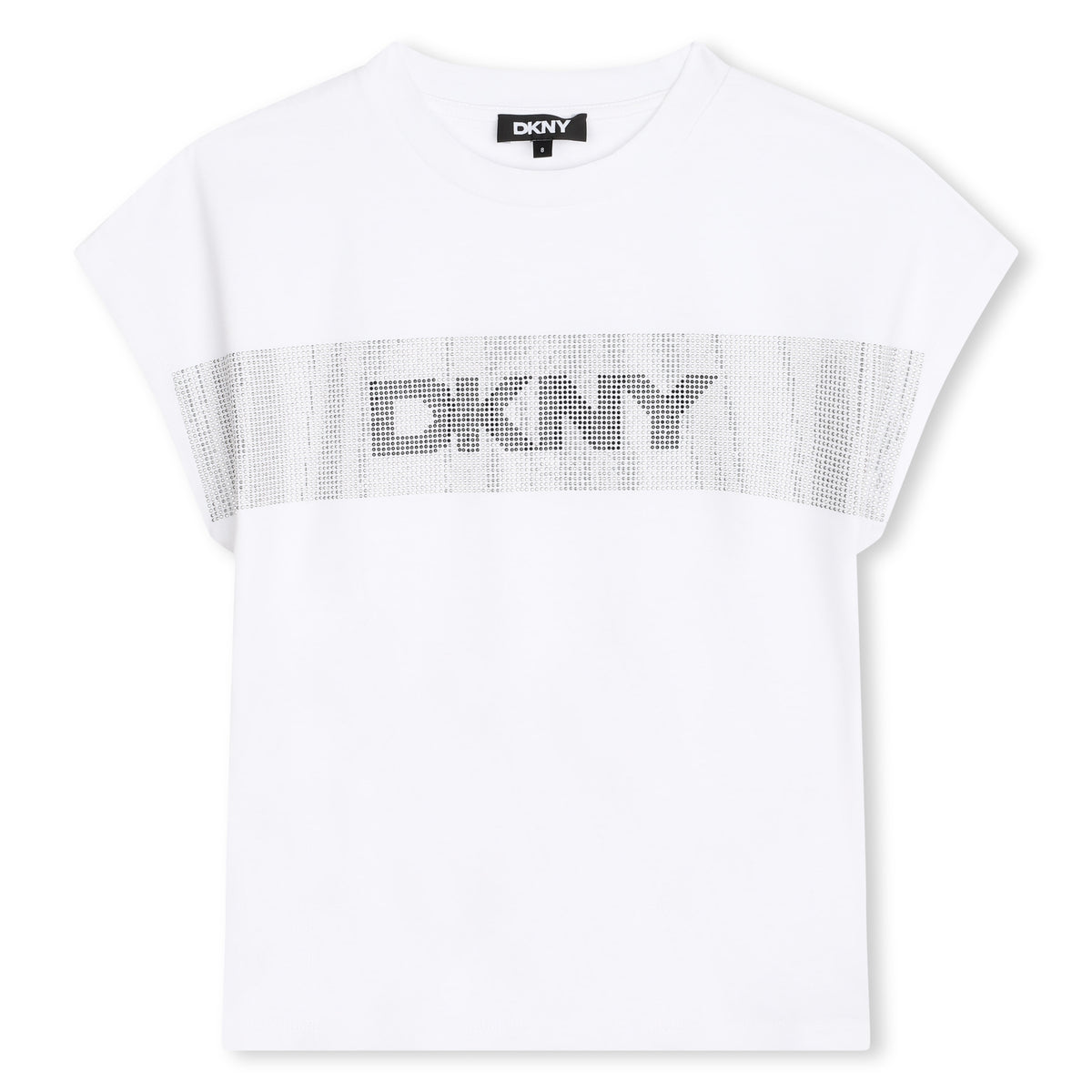 Dkny T-Shirt Silver Logo White