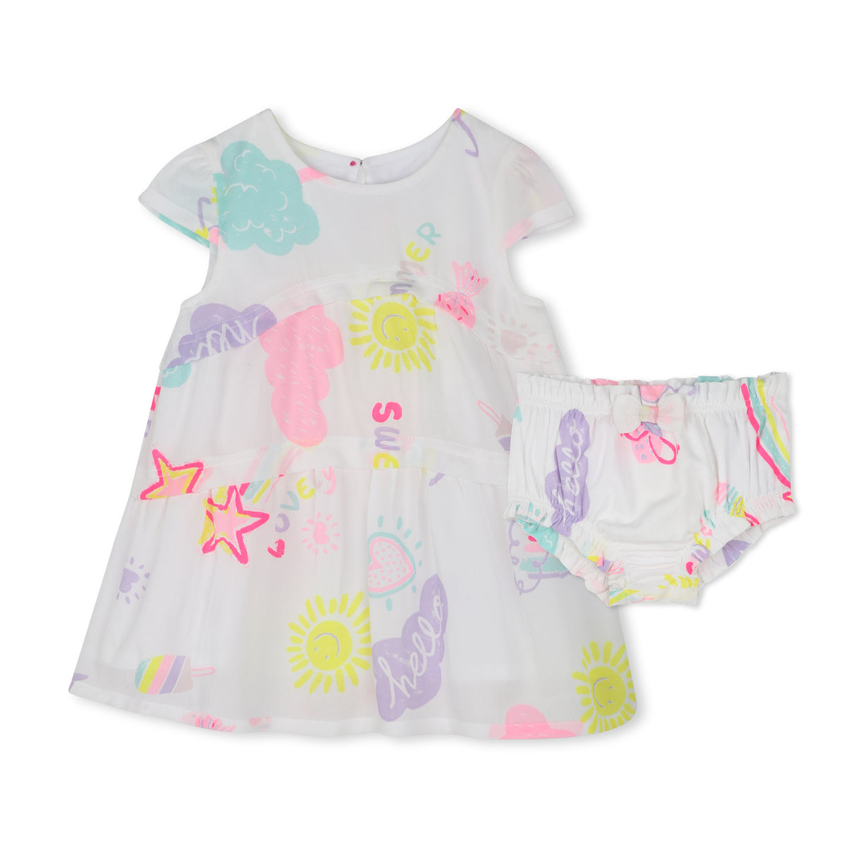Billieblush Dress And Bloomer White