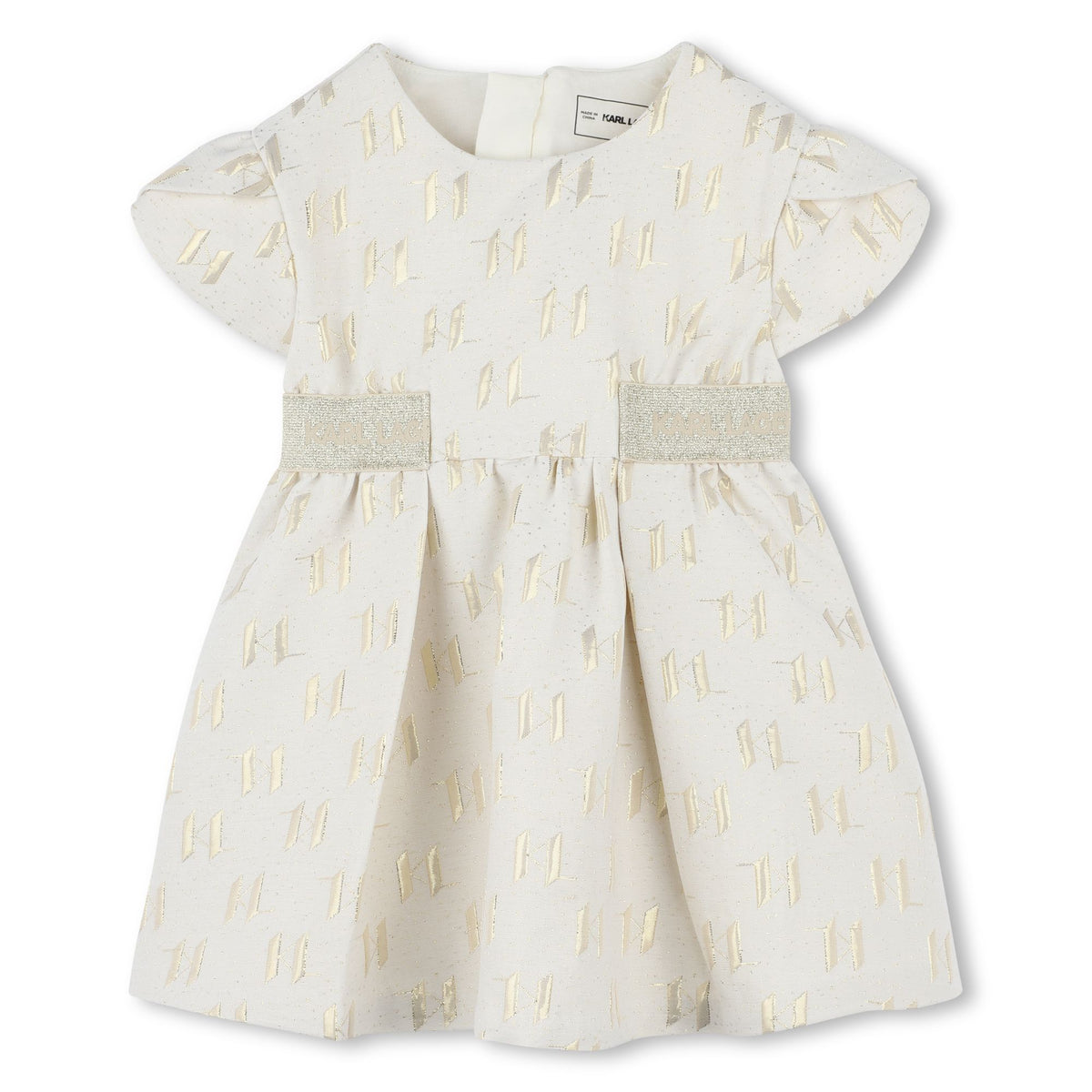 Karl Lagerfeld Dress Logo Monogram Ivory