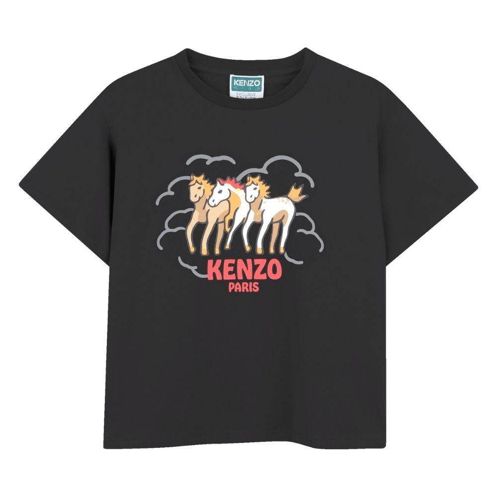 Kenzo Tshirt Graphic Print Black