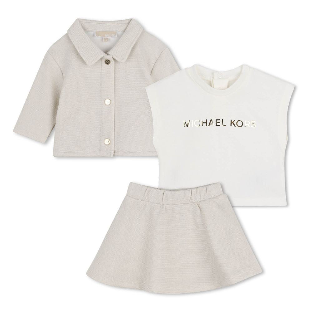 Michael Kors Set Skirt+Shirt+Top Grey