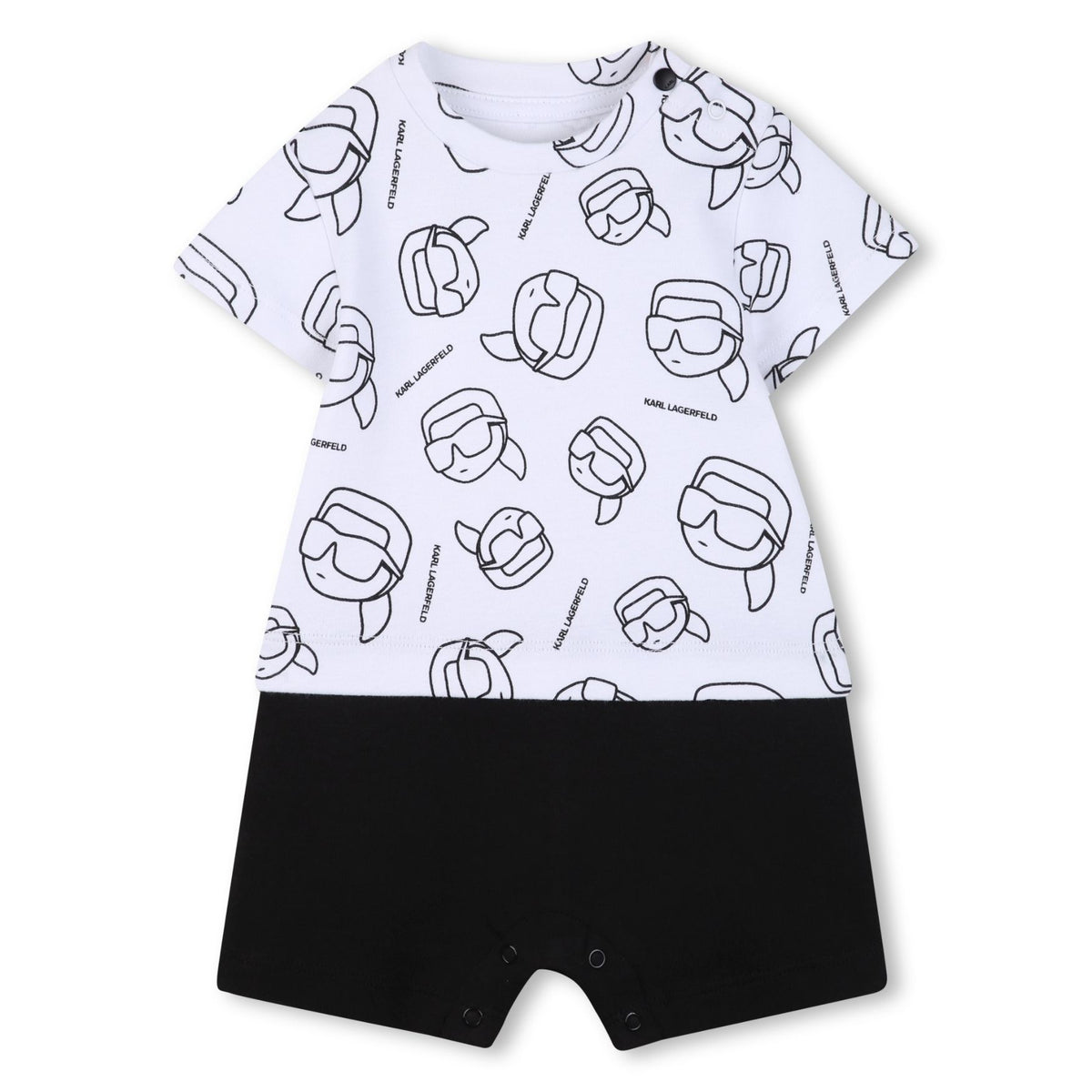 Karl Lagerfeld Set Tshirt & Shorts Whiteblack