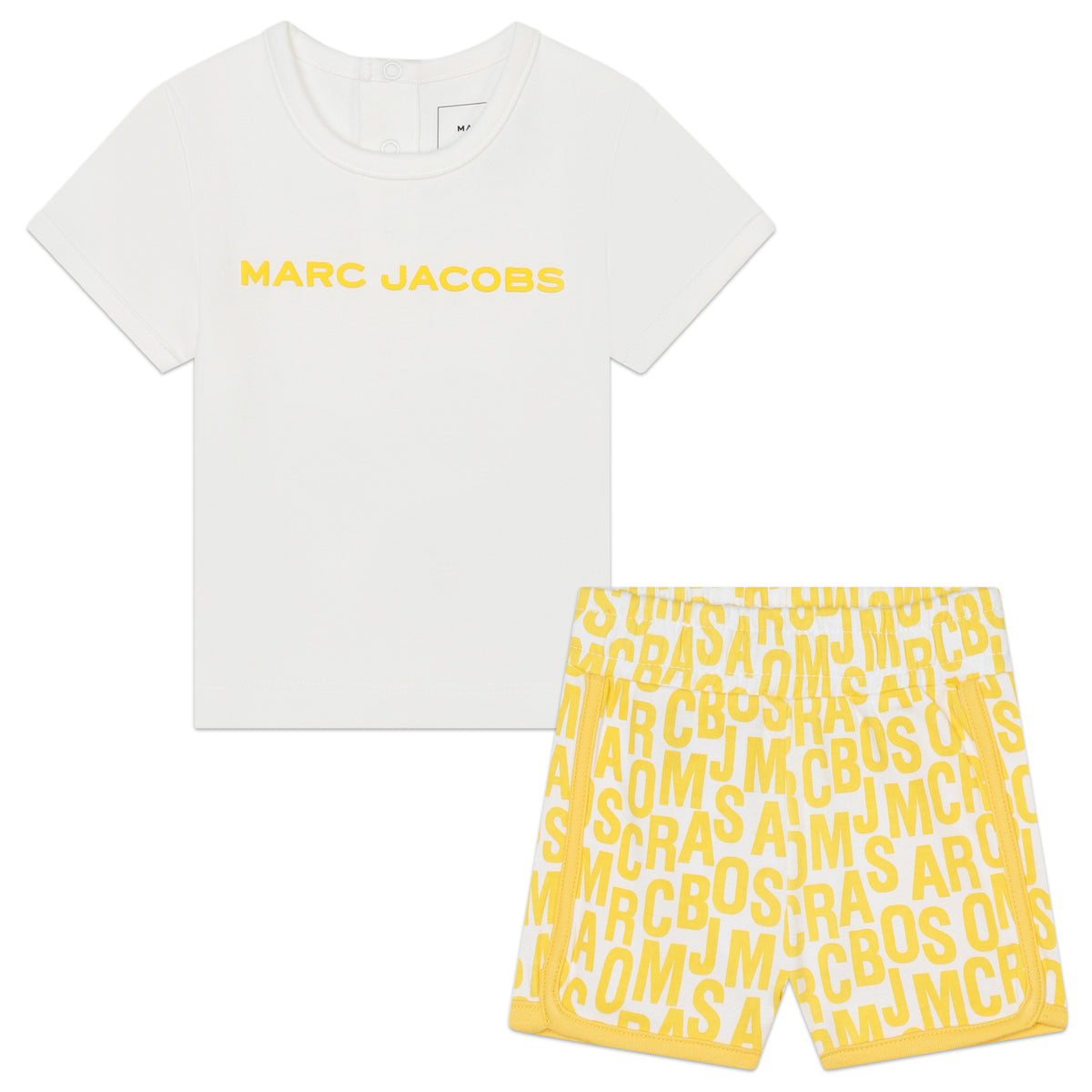 Marc Jacobs Set Tshirt And Shorts Yellow White