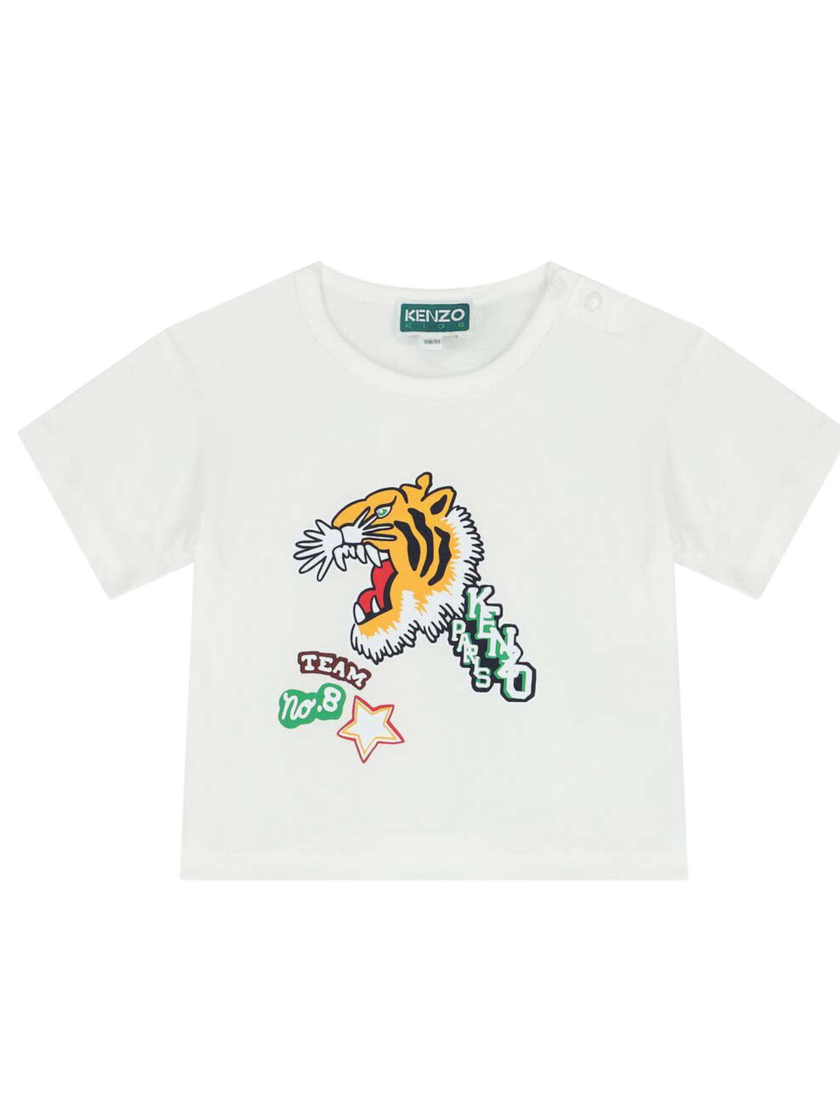 Kenzo Tshirt Tiger Logo White