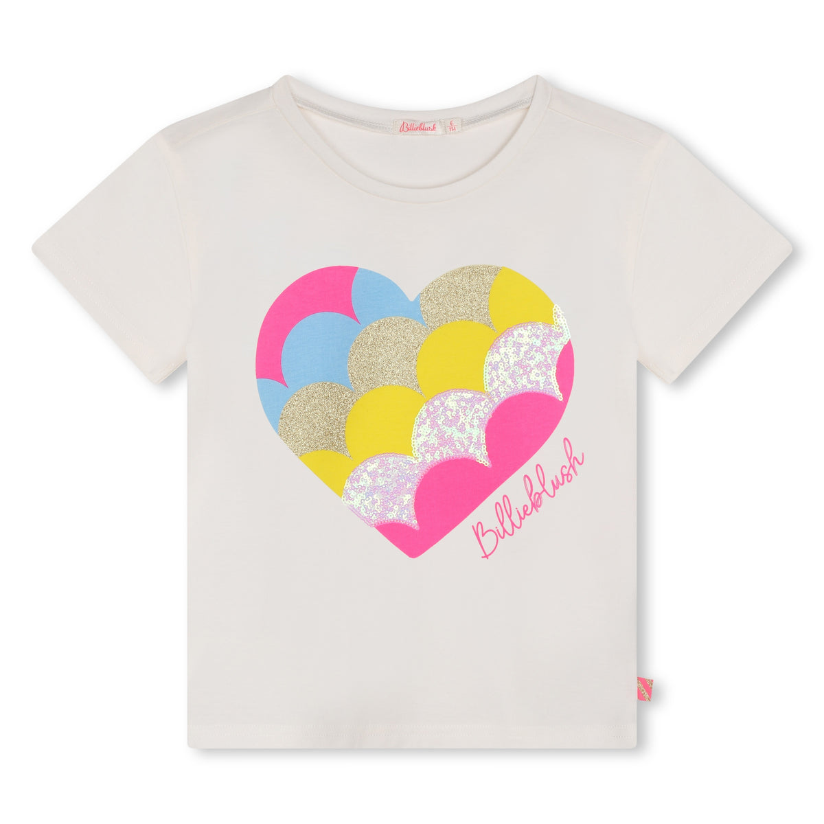 Billieblush T-Shirt Heart Logo Ivory