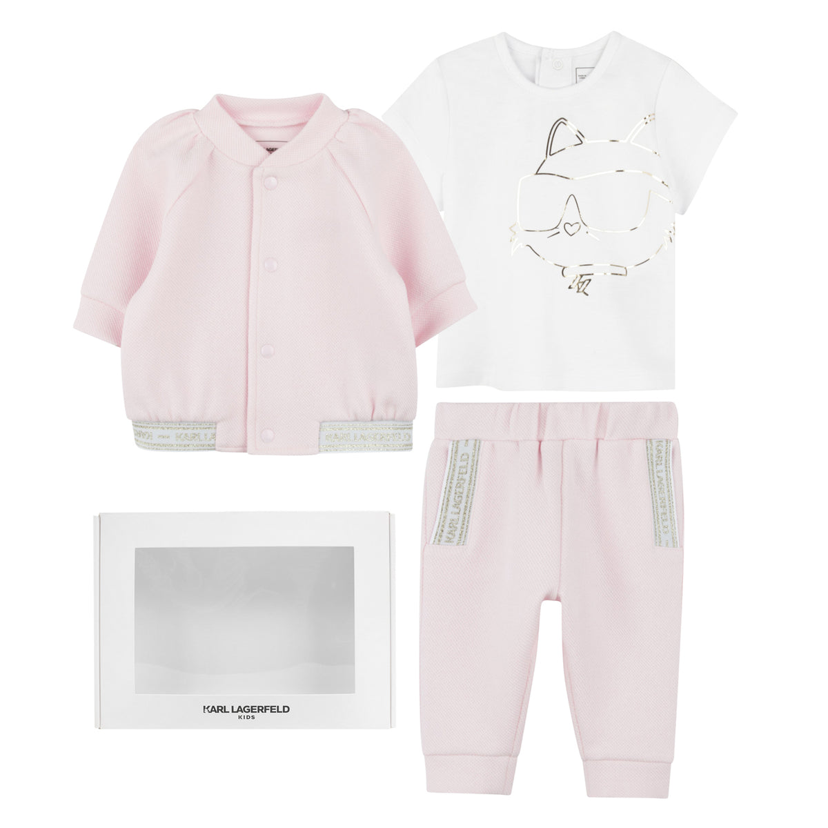 Karl Lagerfeld Tracksuits Choupette Pink White