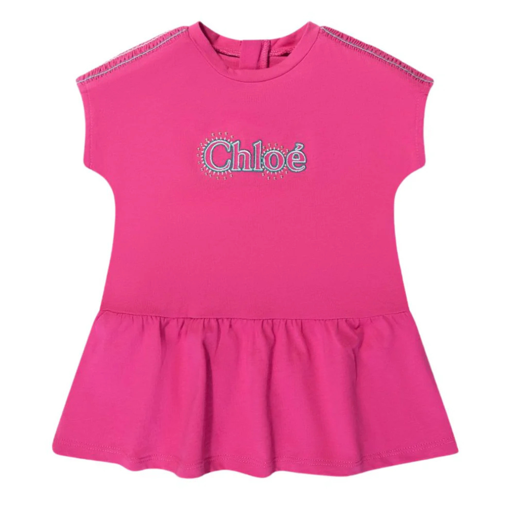 Chloe Dress Infants  Sleevless Logo Pink