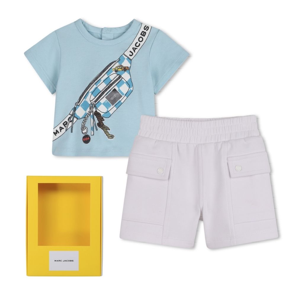 Marc Jacobs Set Tshirt & Shorts Nuagewhite