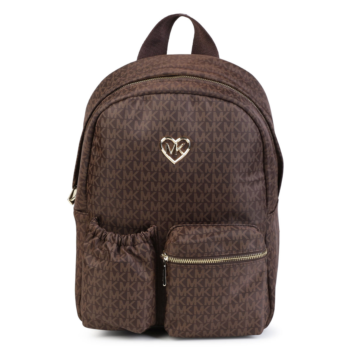 Michael Kors Backpack All Over Logo Brown