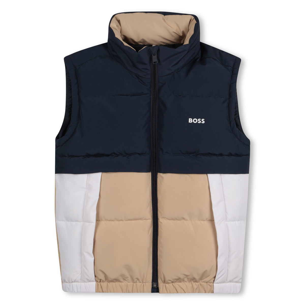 Boss Jacket Sleeveless Puffer Navy