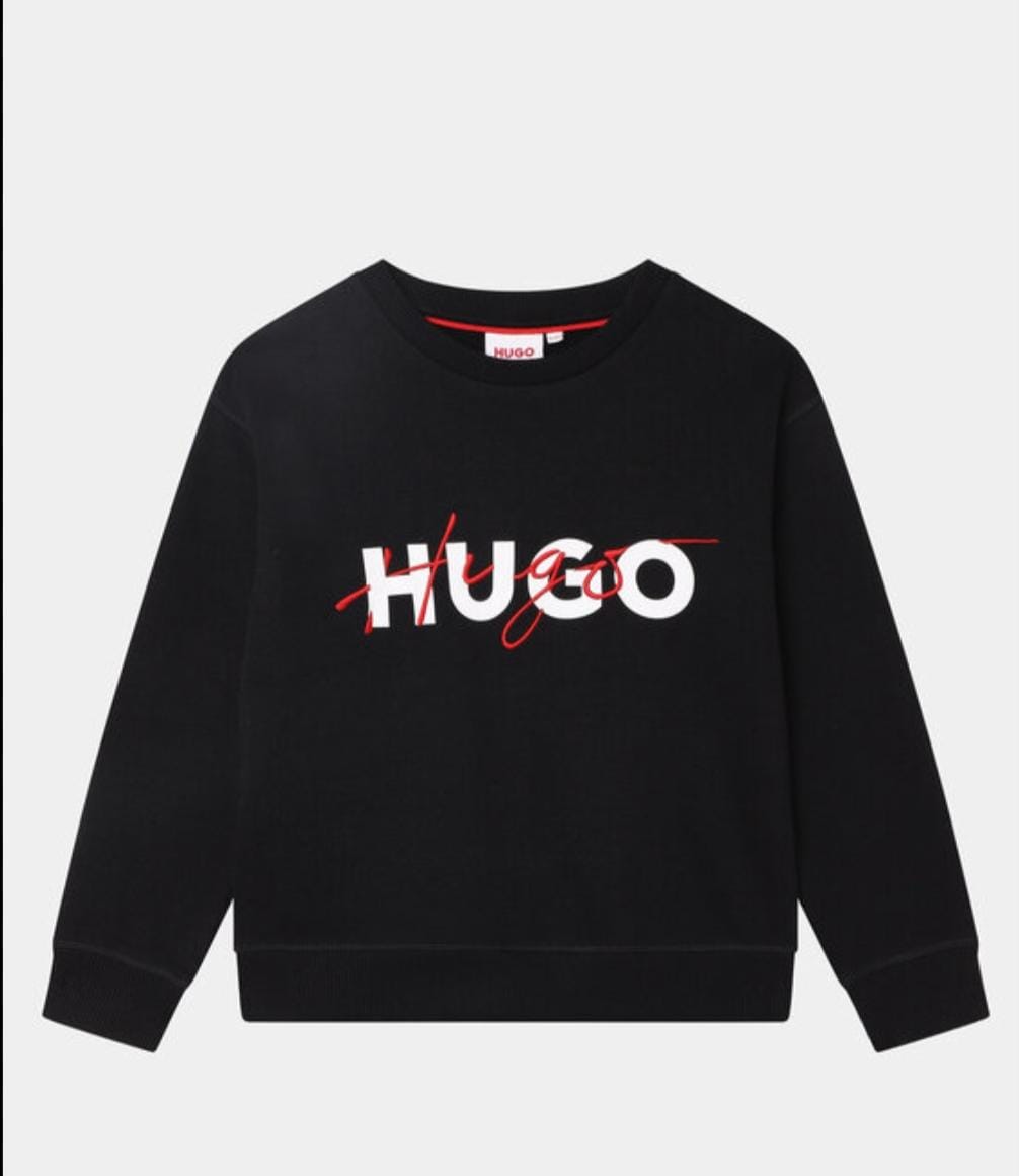 Hugo Sweater Double Logo Black