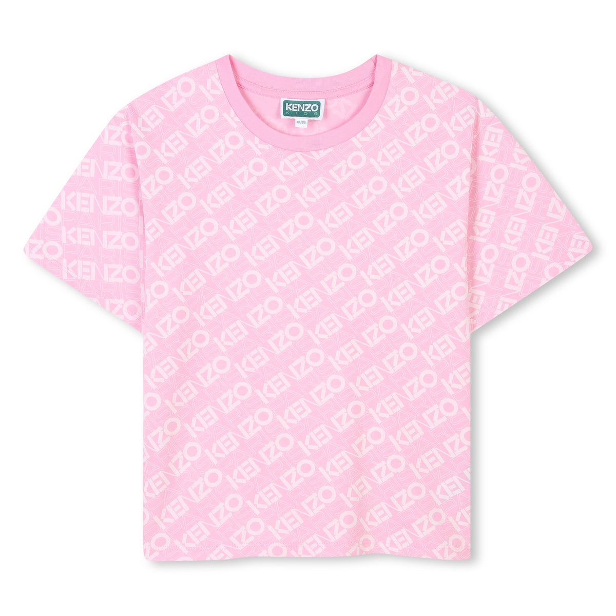 Kenzo Tshirt All Over Logo Pink