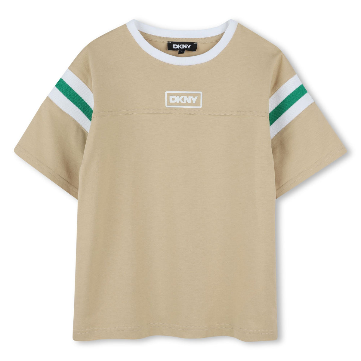 Dkny Tshirt Stripe On Sleeve Sand