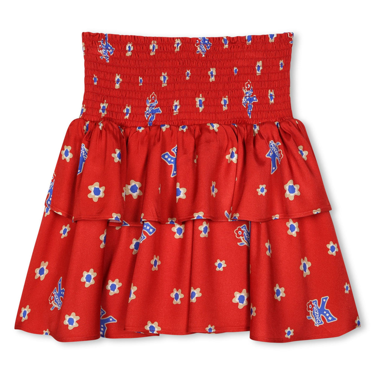 Kenzo Skirt Flowers Dark Red