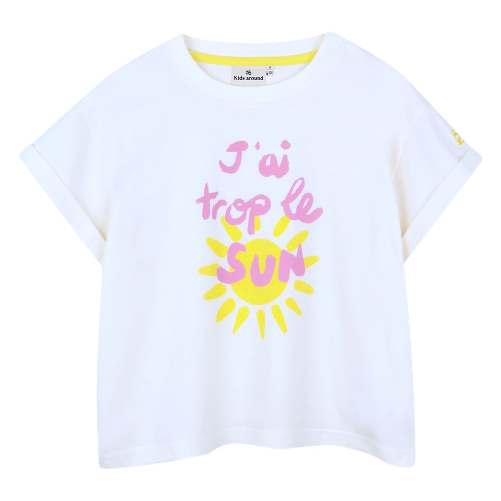 Kids Around Tshirt Slogan Pastel