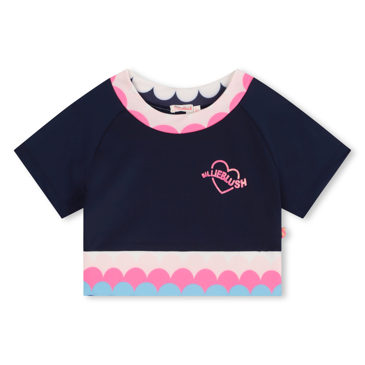 Billieblush T-Shirt Heart Logo Navy