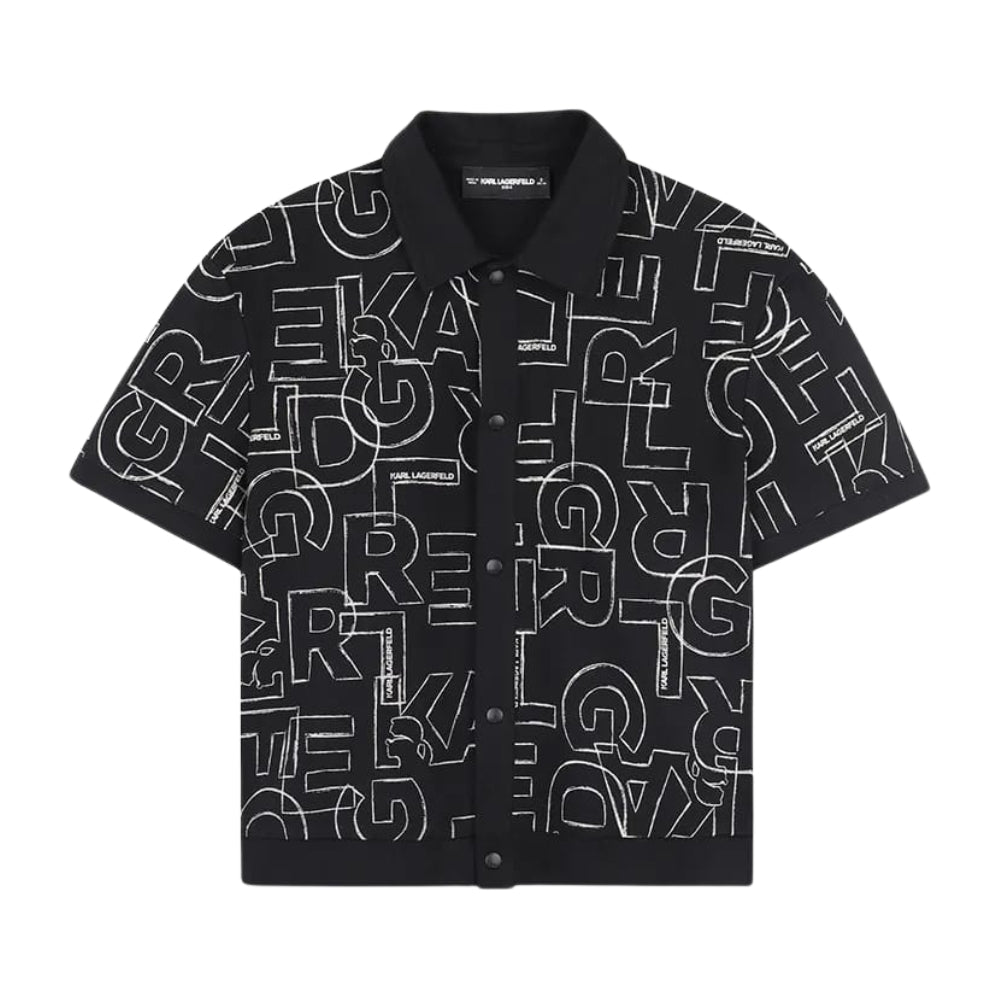 Karl Lagerfeld Shirt Allover Print Black