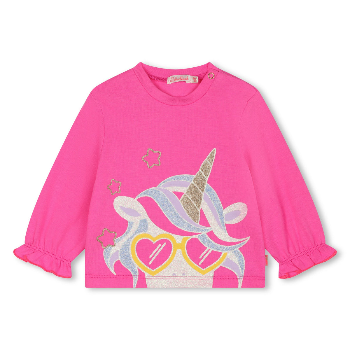 Billieblush T-Shirt Long Sleeve Unicorn Pink