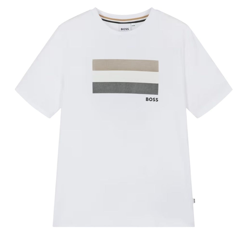 Boss Tshirt Flag Logo White