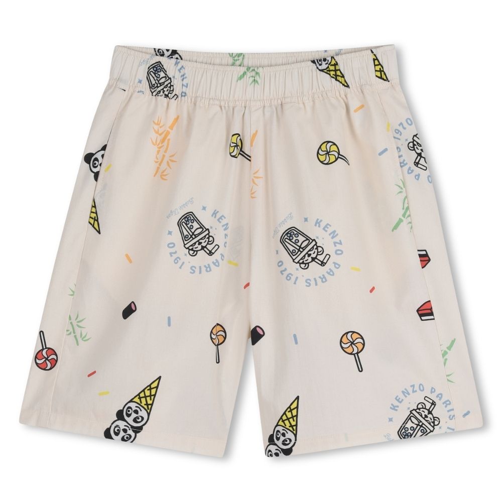 Kenzo Shorts Allover Print Nougat