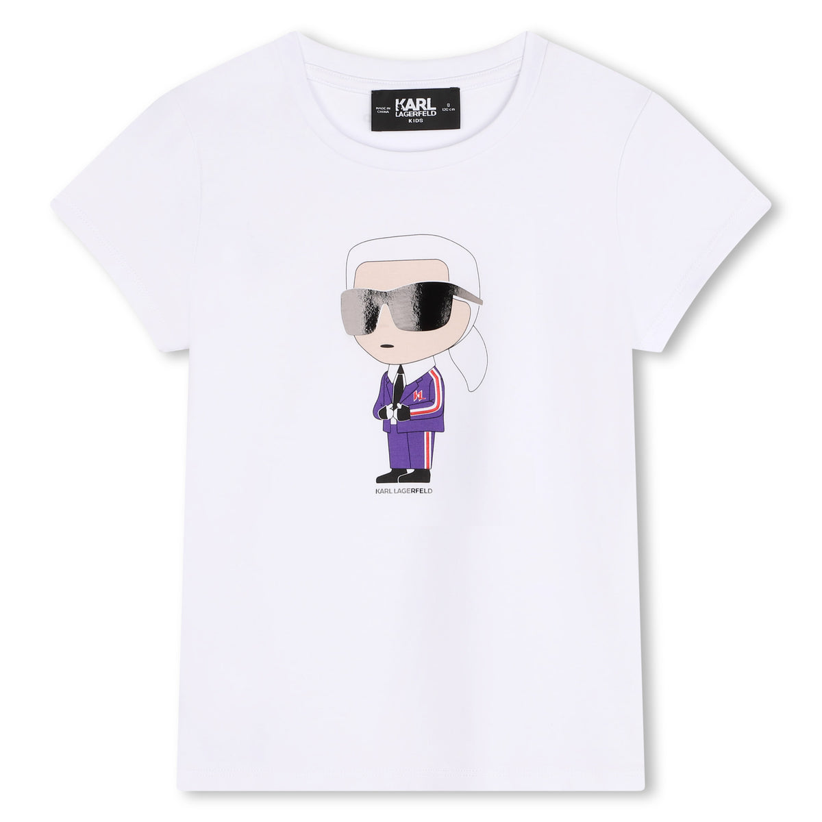 Karl Lagerfeld T-Shirt Track N Rings White-Purple