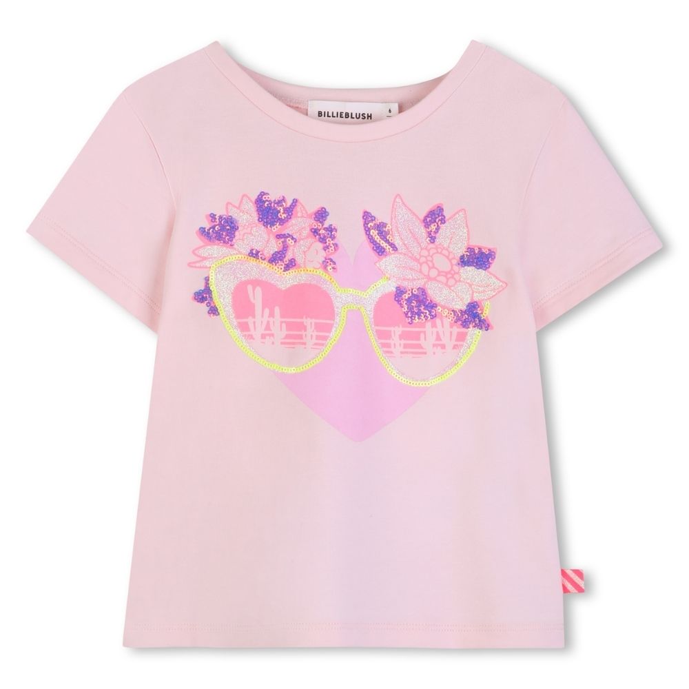 Billieblush Tshirt Heart Baby Pink