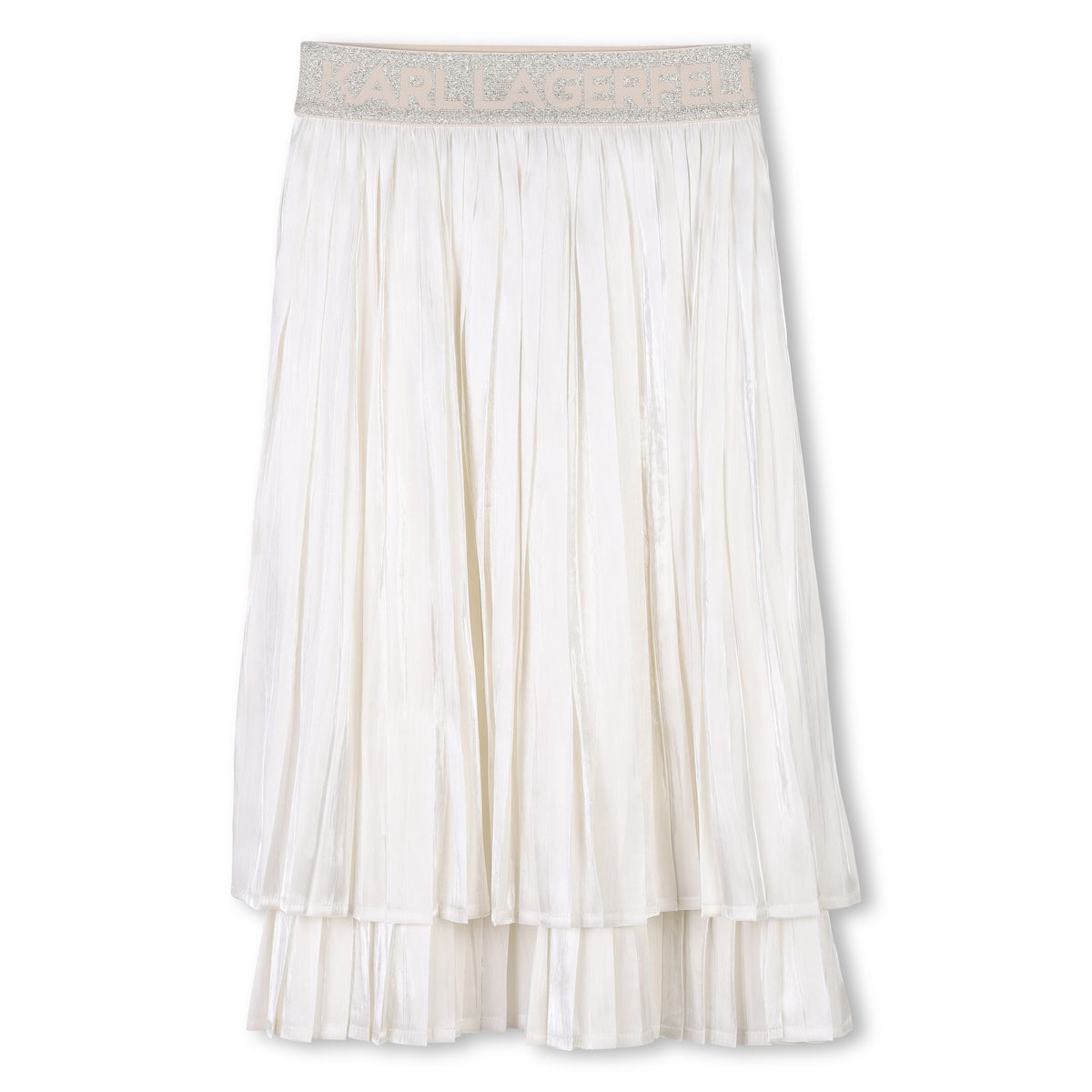 Karl Lagerfeld Skirt Pleated Ivory