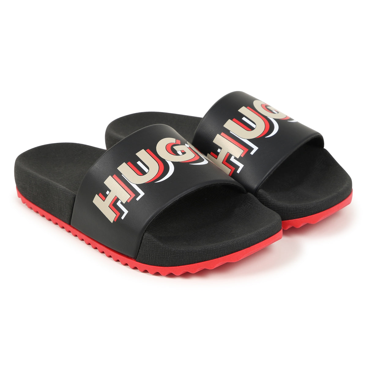 Hugo Slides Hs3 Logo Black-Red