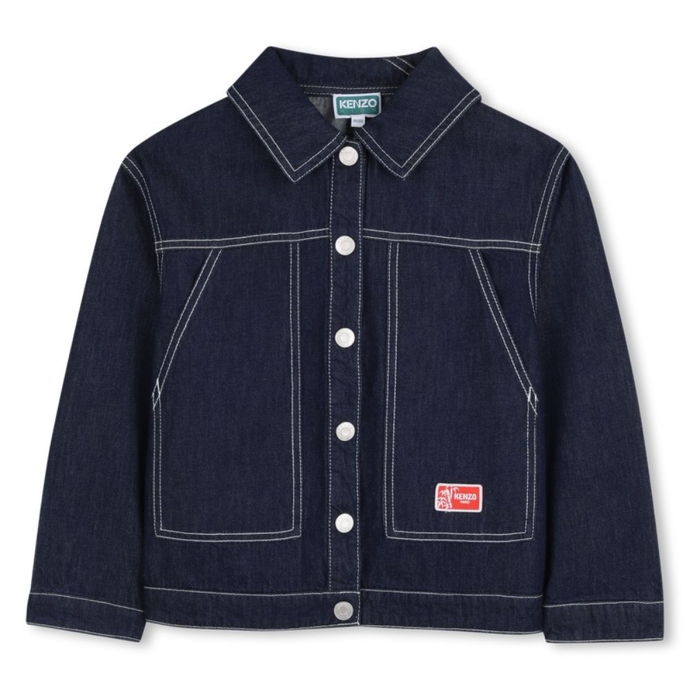 Kenzo Jacket Denim Logo Blue